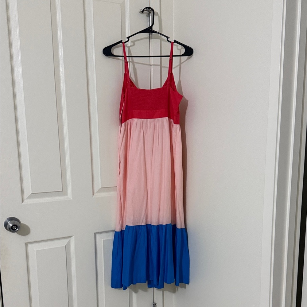 J. Crew Red, Pink, and Blue Midi Dress - Picture 3 of 4